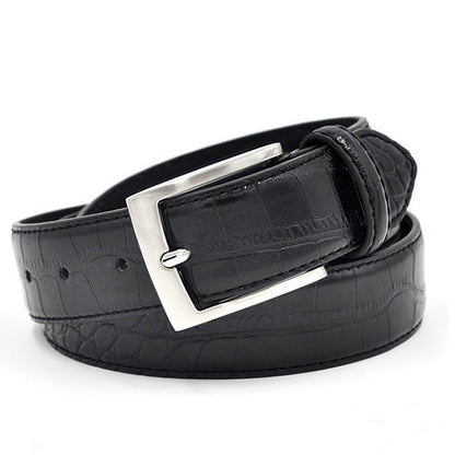 Men's Casual Pattern Faux Leather Pin Buckle Belt