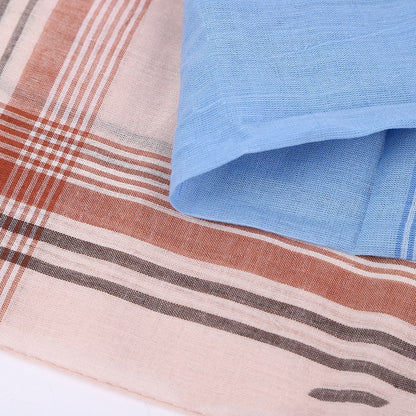 Men's Polyester Cotton Classic Plaid Handkerchief