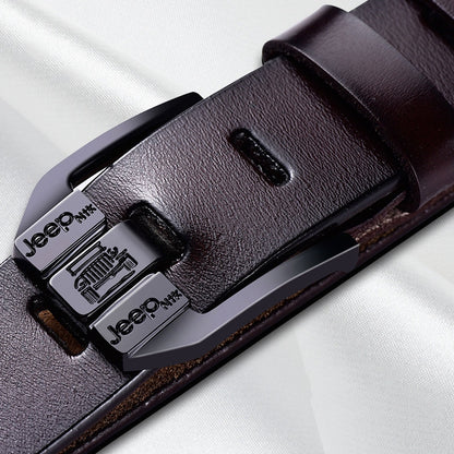 Men's leather pin buckle casual belt - Many Styles