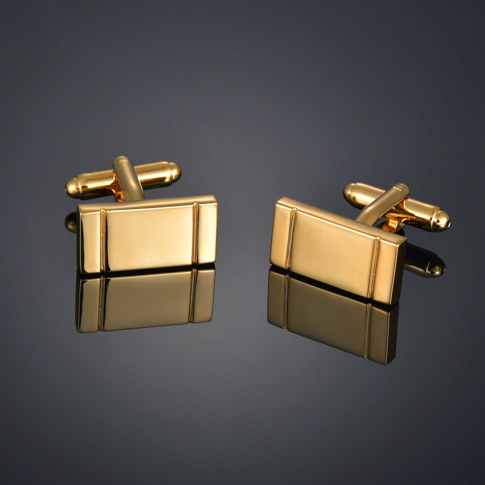 Gold Colour Designer Men's Cufflinks In Many Designs