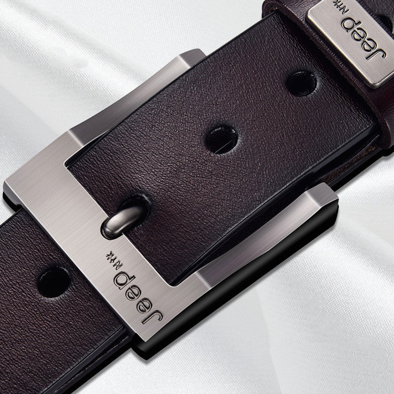 Men's leather pin buckle casual belt - Many Styles