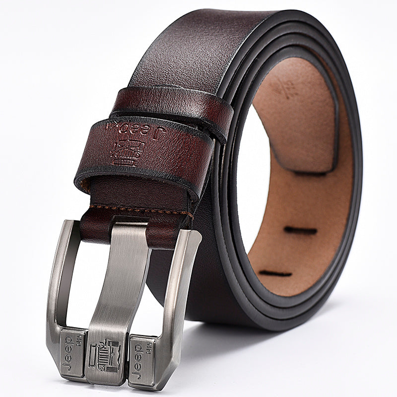 Men's leather pin buckle casual belt - Many Styles