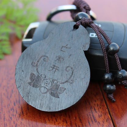 Ebony Buddha Keyring