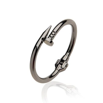 Hinged Nail Steel Bangle \ Bracelet