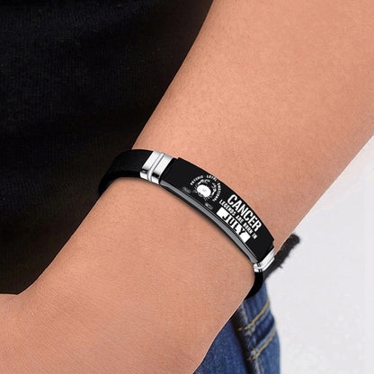 Black 12 Constellation Zodiac Sign ID Bracelets Bangles For Women & Men