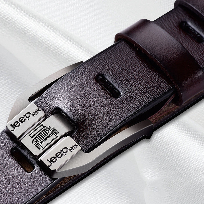 Men's leather pin buckle casual belt - Many Styles