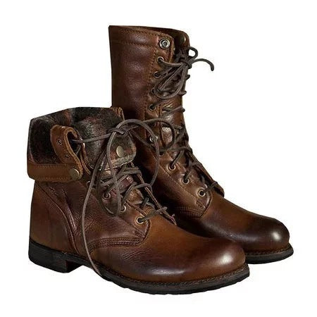 Men's Motorcycle Style Faux Leather Boots