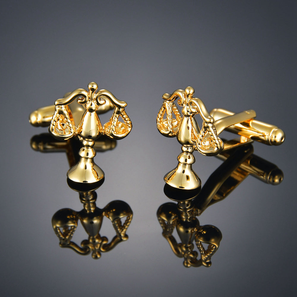 Gold Colour Designer Men's Cufflinks In Many Designs