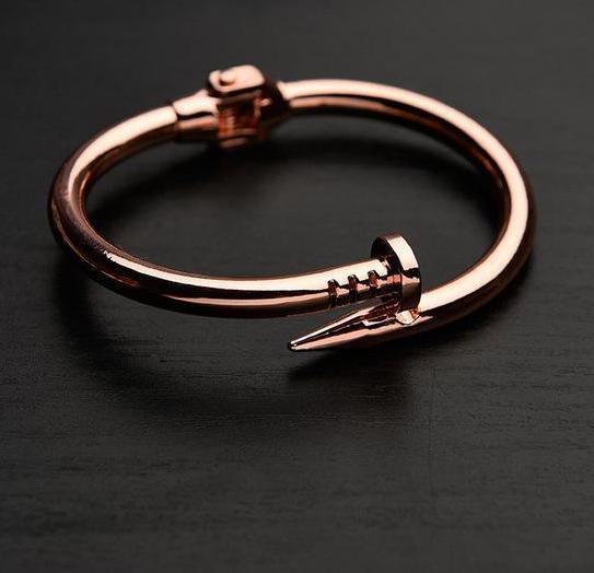 Hinged Nail Steel Bangle \ Bracelet