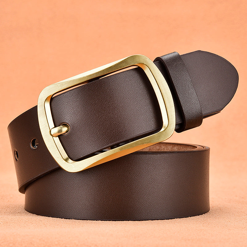 Men's leather pin buckle casual belt - Many Styles