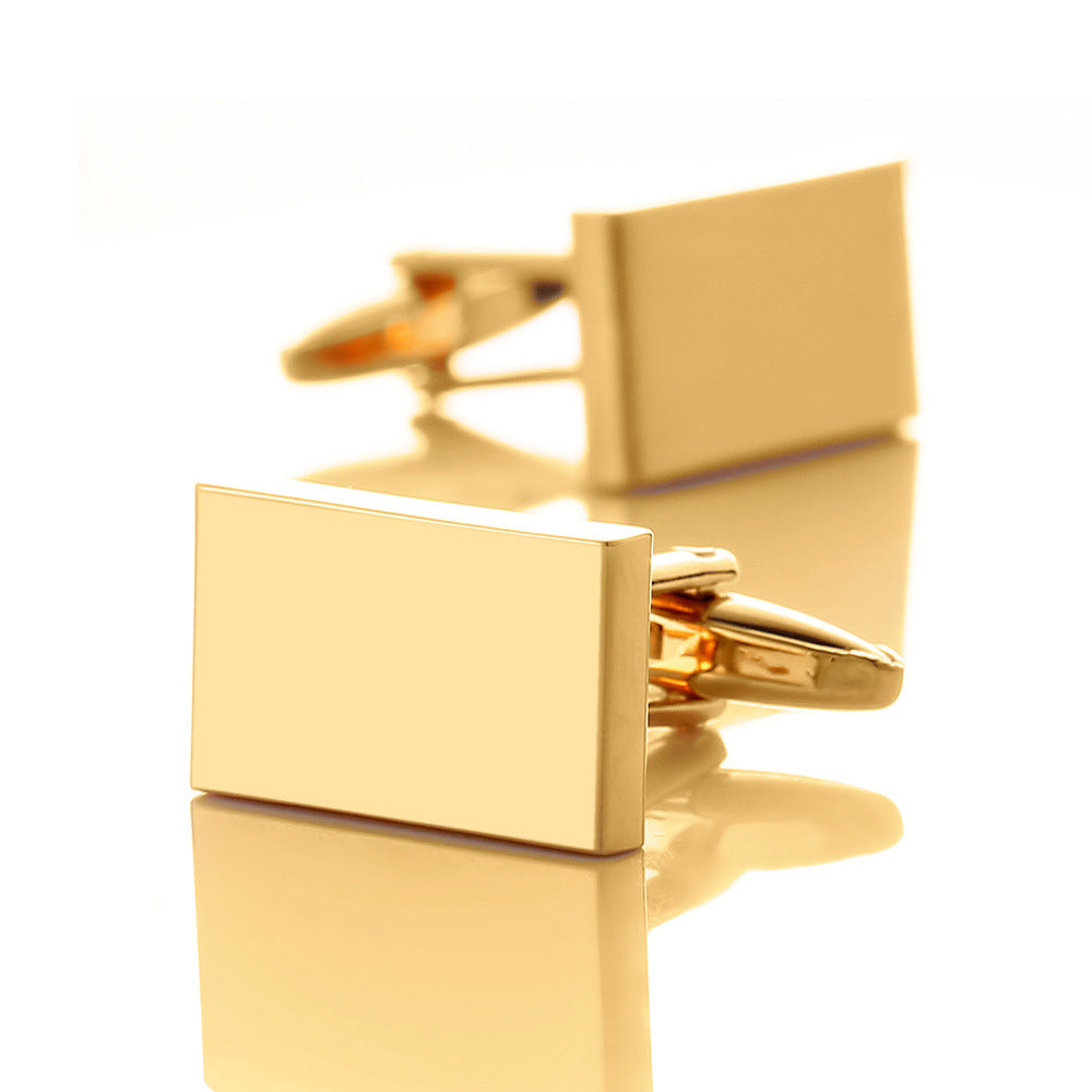 Plain Metal Rectangular Cufflinks High Quality Cufflinks