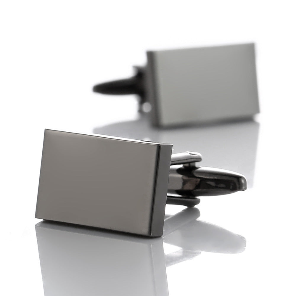 Plain Metal Rectangular Cufflinks High Quality Cufflinks