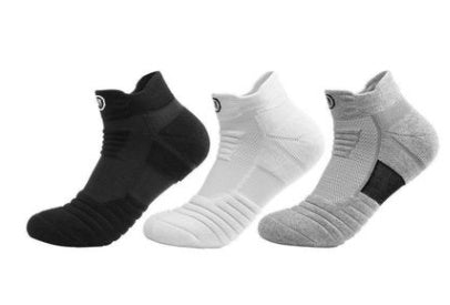 Pack of 3 Men's Elite Cotton Socks - Thickened Socks - Towel Bottom - Quick-Drying Running Socks