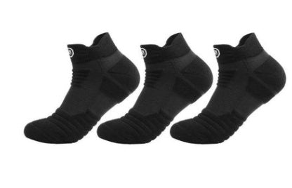 Pack of 3 Men's Elite Cotton Socks - Thickened Socks - Towel Bottom - Quick-Drying Running Socks