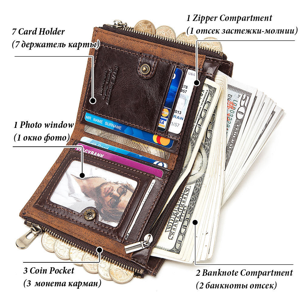 Men's Multifunctional Anti-Theft Wallet