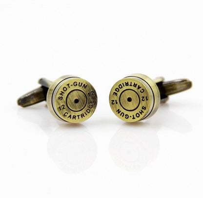 Popular retro pure copper brushed cufflinks