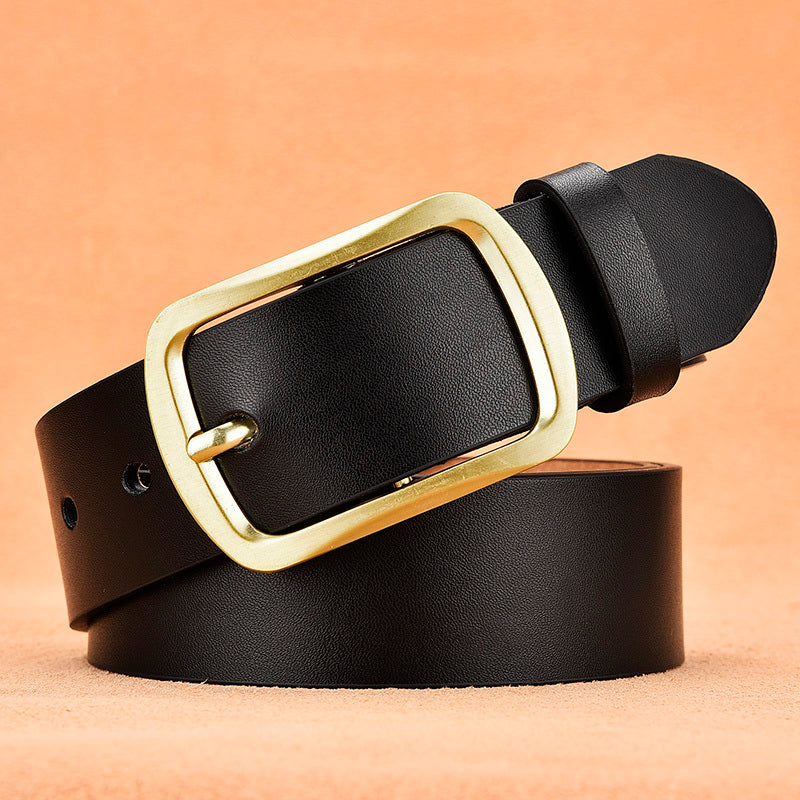 Men's leather pin buckle casual belt - Many Styles