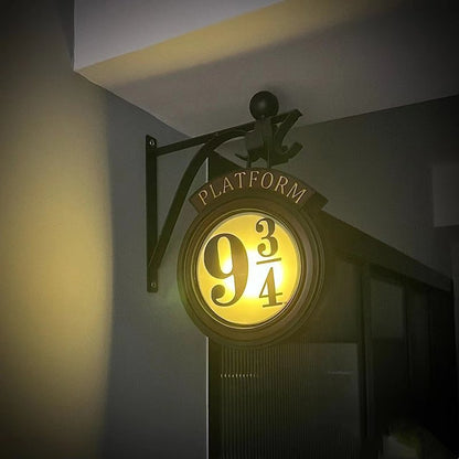 9 3/4 Platform Wall Sign Night Light