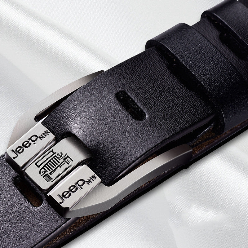 Men's leather pin buckle casual belt - Many Styles