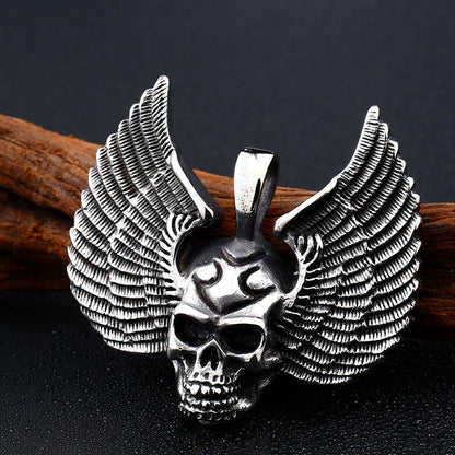 Mens Fashion Simple Skull Pendant Necklace