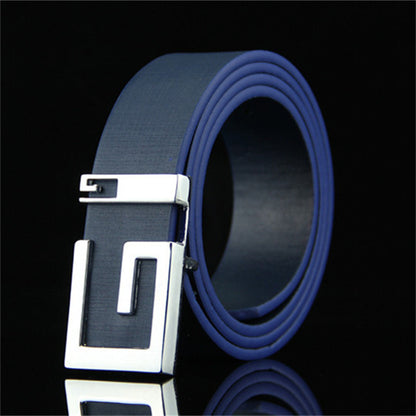 Men's & Women's Fashionable And Simple Smooth Buckle Belts