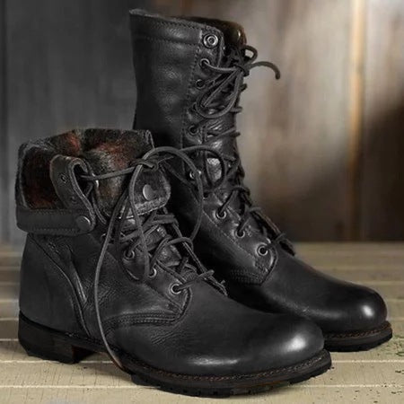 Men's Motorcycle Style Faux Leather Boots