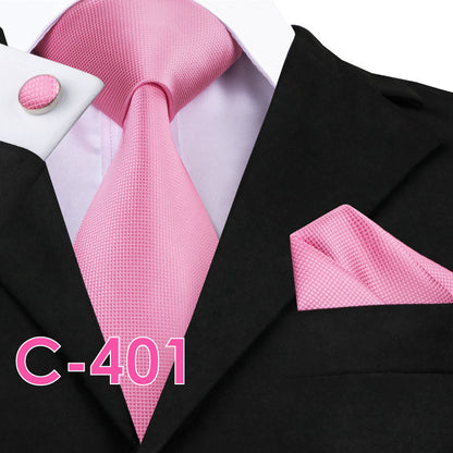 Silk Men's Tie, Handkerchief & Cufflink Set