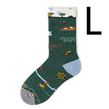 Fun Men's Retro Cotton Socks