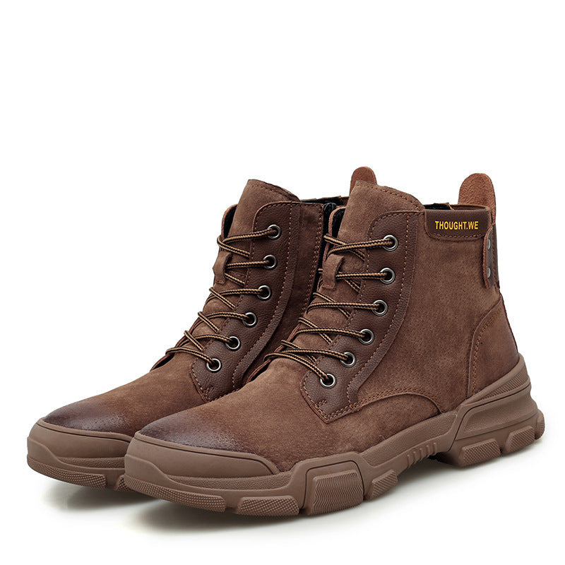 Men's Comfortable Hard Wearing  Khaki Boots