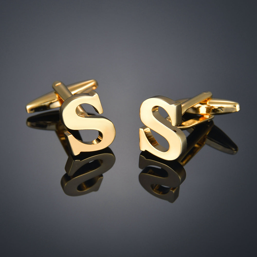 Gold Colour Designer Men's Cufflinks In Many Designs