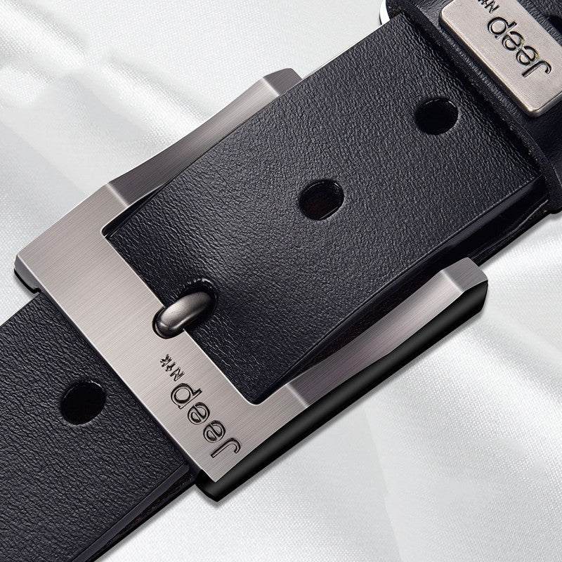 Men's leather pin buckle casual belt - Many Styles