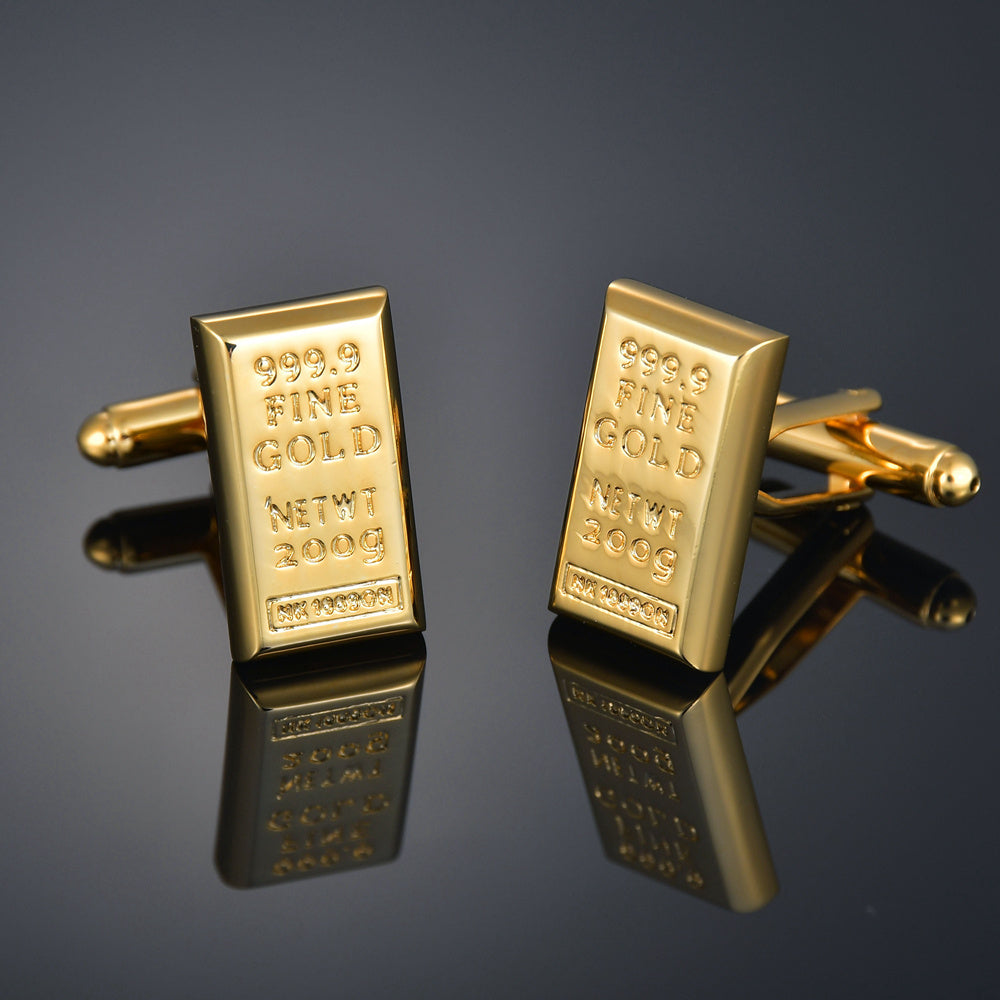 Gold Colour Designer Men's Cufflinks In Many Designs