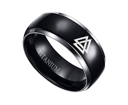 Designer Black Titanium Steel Ring