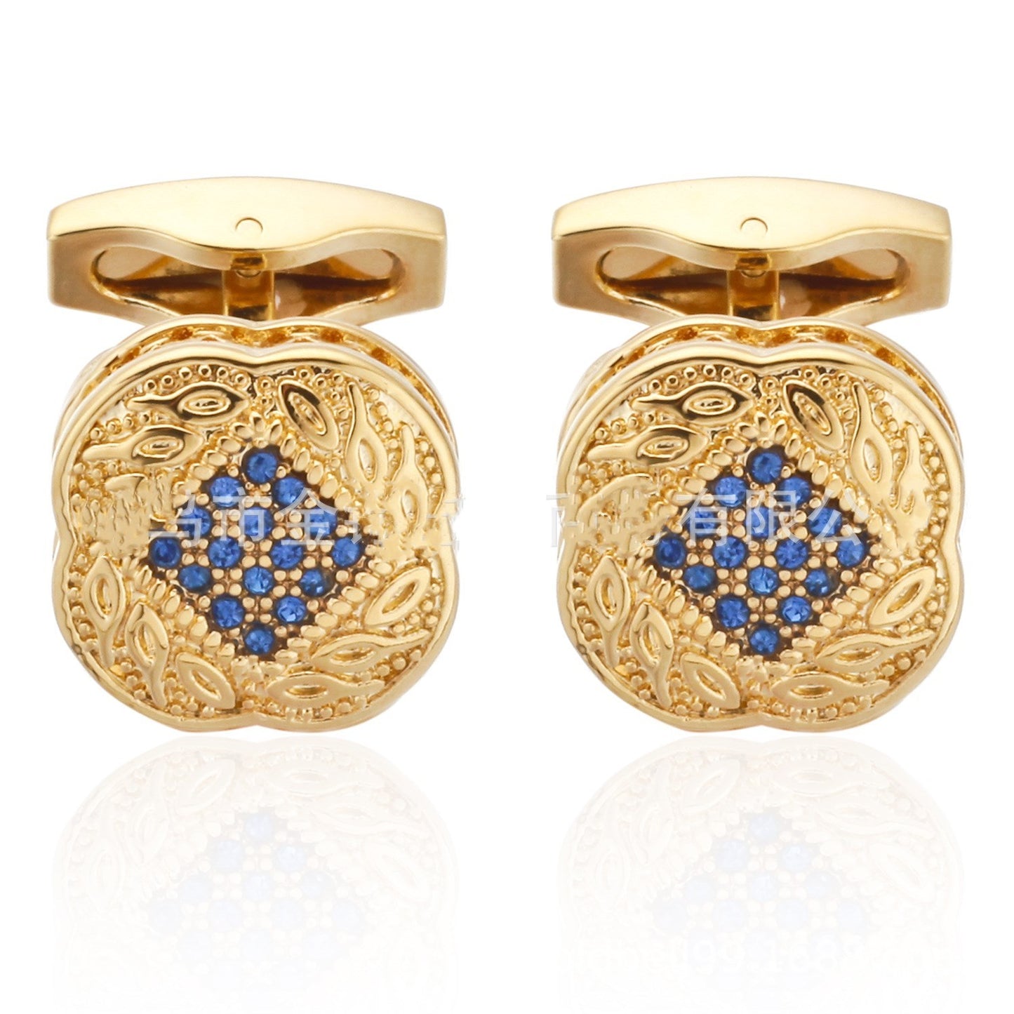 Gold Colour Designer Men's Cufflinks In Many Designs