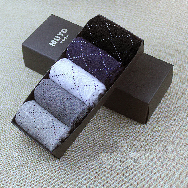 Box Set of 5 Men's Cotton Designer Socks