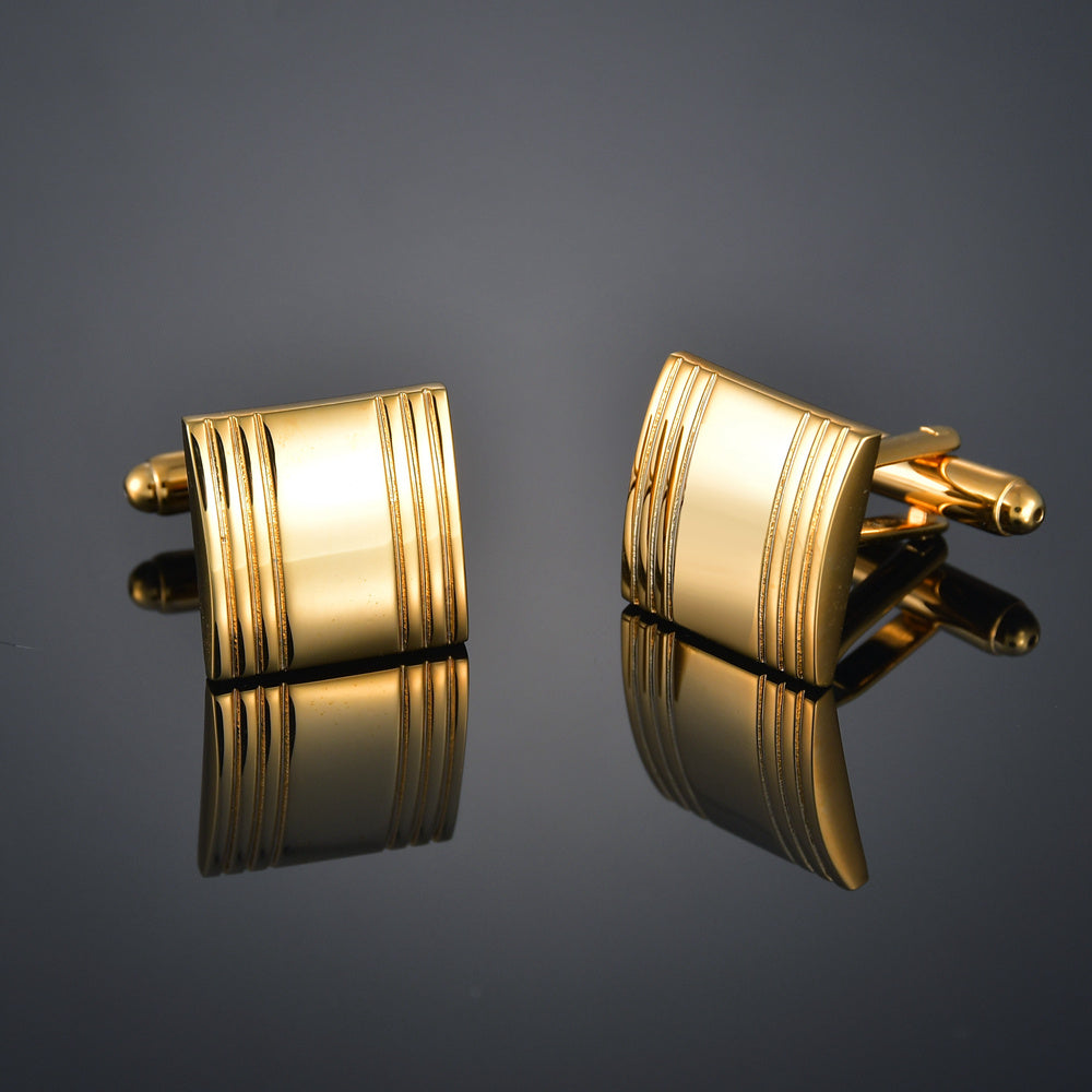 Gold Colour Designer Men's Cufflinks In Many Designs