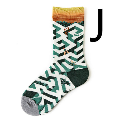 Fun Men's Retro Cotton Socks