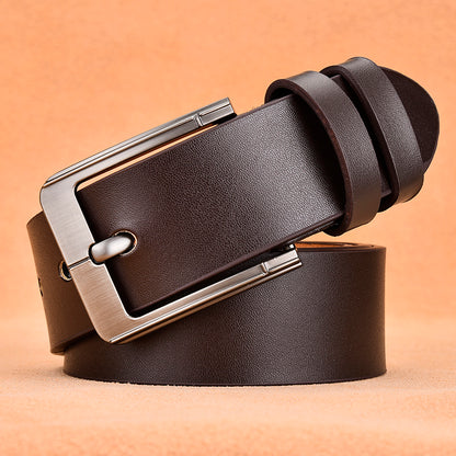 Men's leather pin buckle casual belt - Many Styles