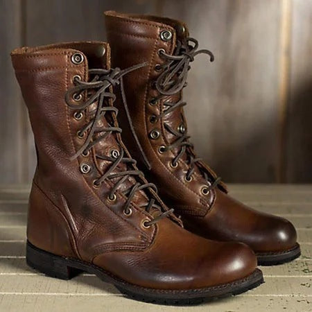 Men's Motorcycle Style Faux Leather Boots