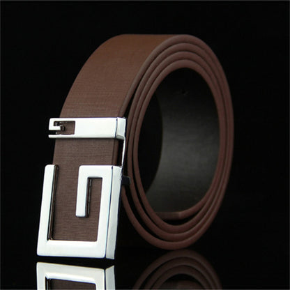 Men's & Women's Fashionable And Simple Smooth Buckle Belts