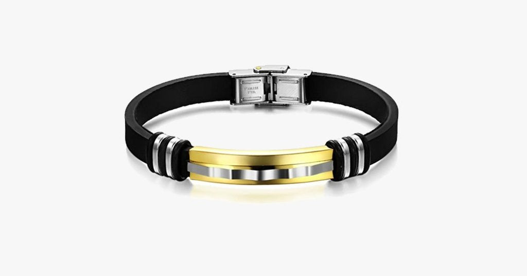 Zap Stainless Steel & Silicone Men's Bracelet