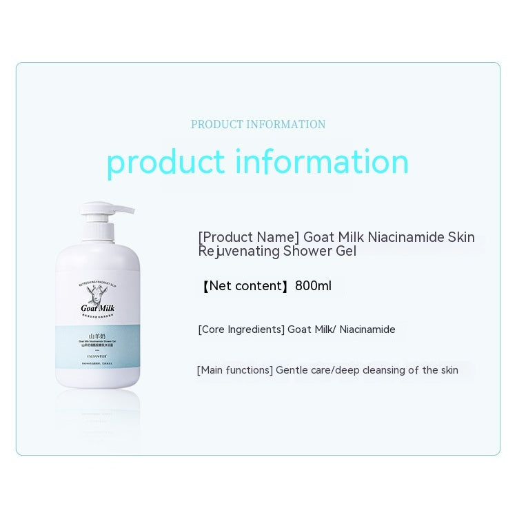 Goat's Milk Nicotinamide Skin Rejuvenation Shower Gel