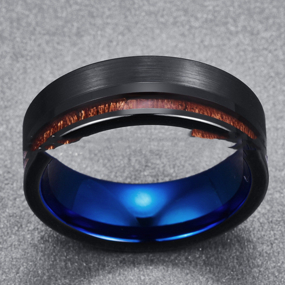 Men's Fashion Simple Frosted Tungsten Steel Ring