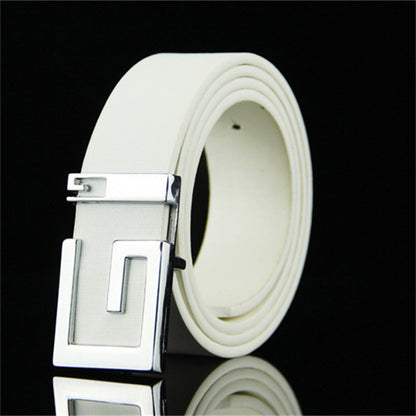 Men's & Women's Fashionable And Simple Smooth Buckle Belts