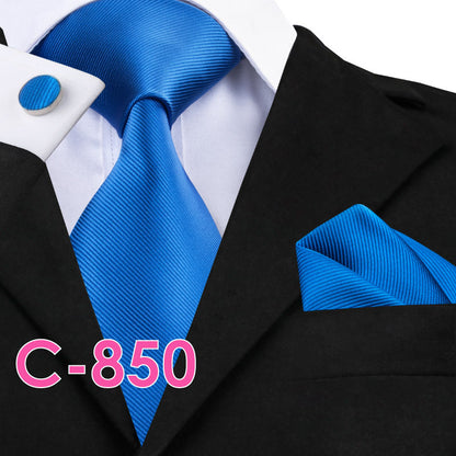 Silk Men's Tie, Handkerchief & Cufflink Set