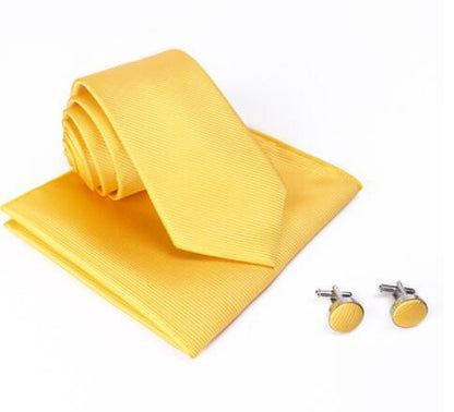 Silk Men's Tie, Handkerchief & Cufflink Set