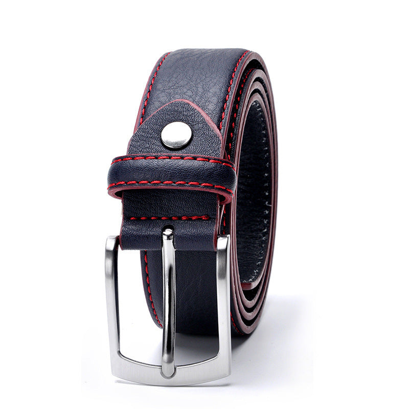 Men's Casual Pattern Faux Leather Pin Buckle Belt