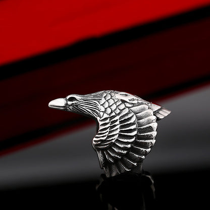 Men's Fashion Titanium Steel Crow Ring