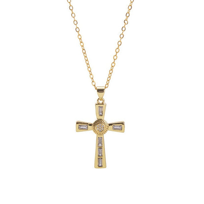 Niche Personality Hip Hop Men's Cross Necklace Pendant