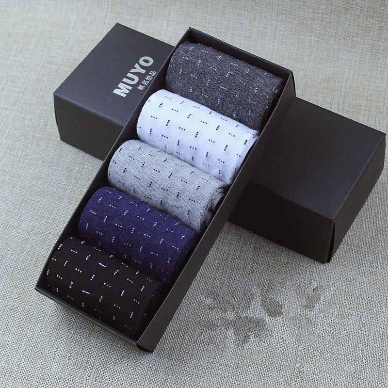 Box Set of 5 Men's Cotton Designer Socks